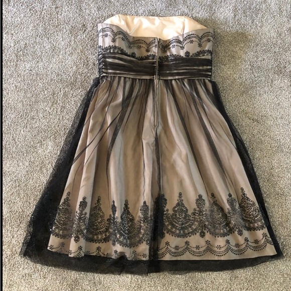 David's Bridal Mesh Beaded Prom Dress 12 Gorgeous Tulle Caviar Embellished Party - Picture 8 of 15